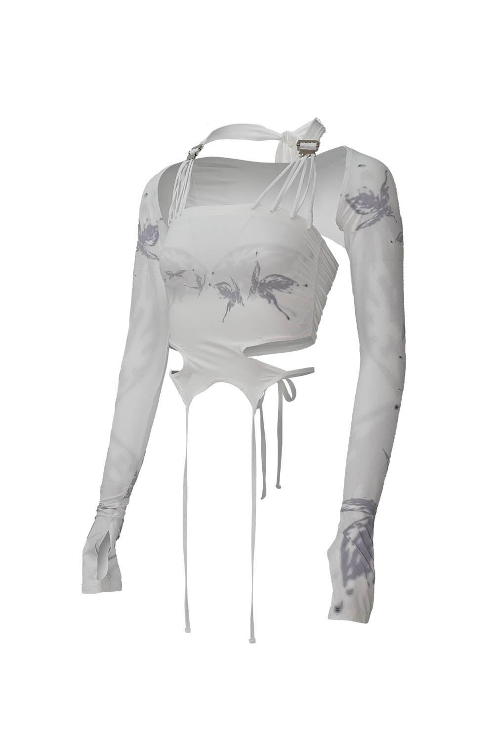 THEREDTHREAD】S butterfly garter tops