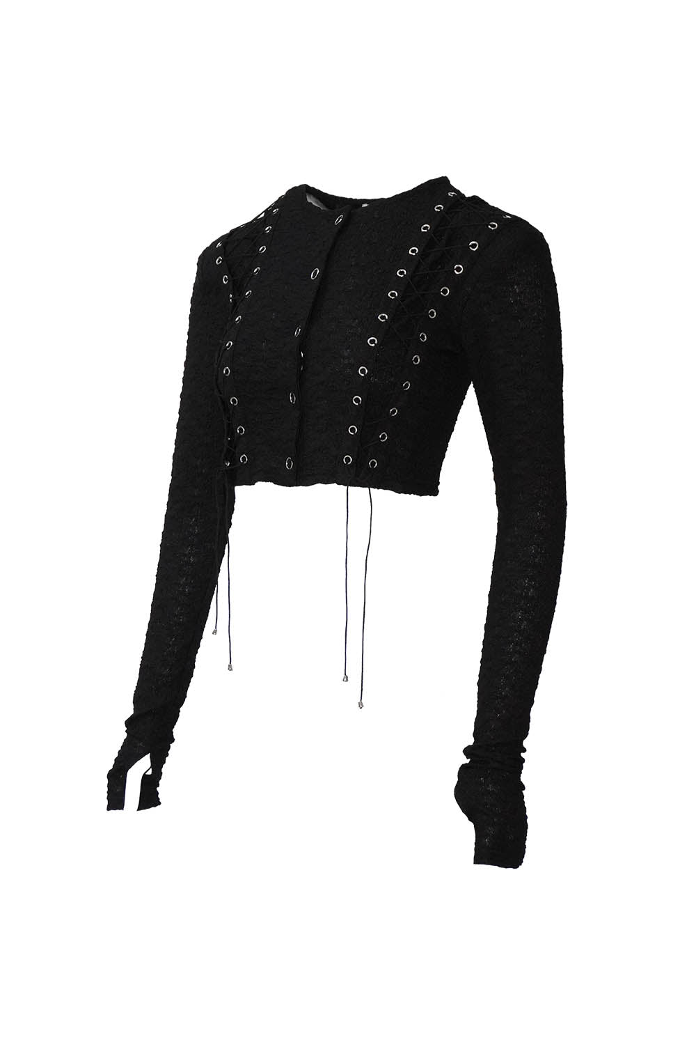 THEREDTHREAD】S lace up cardigan