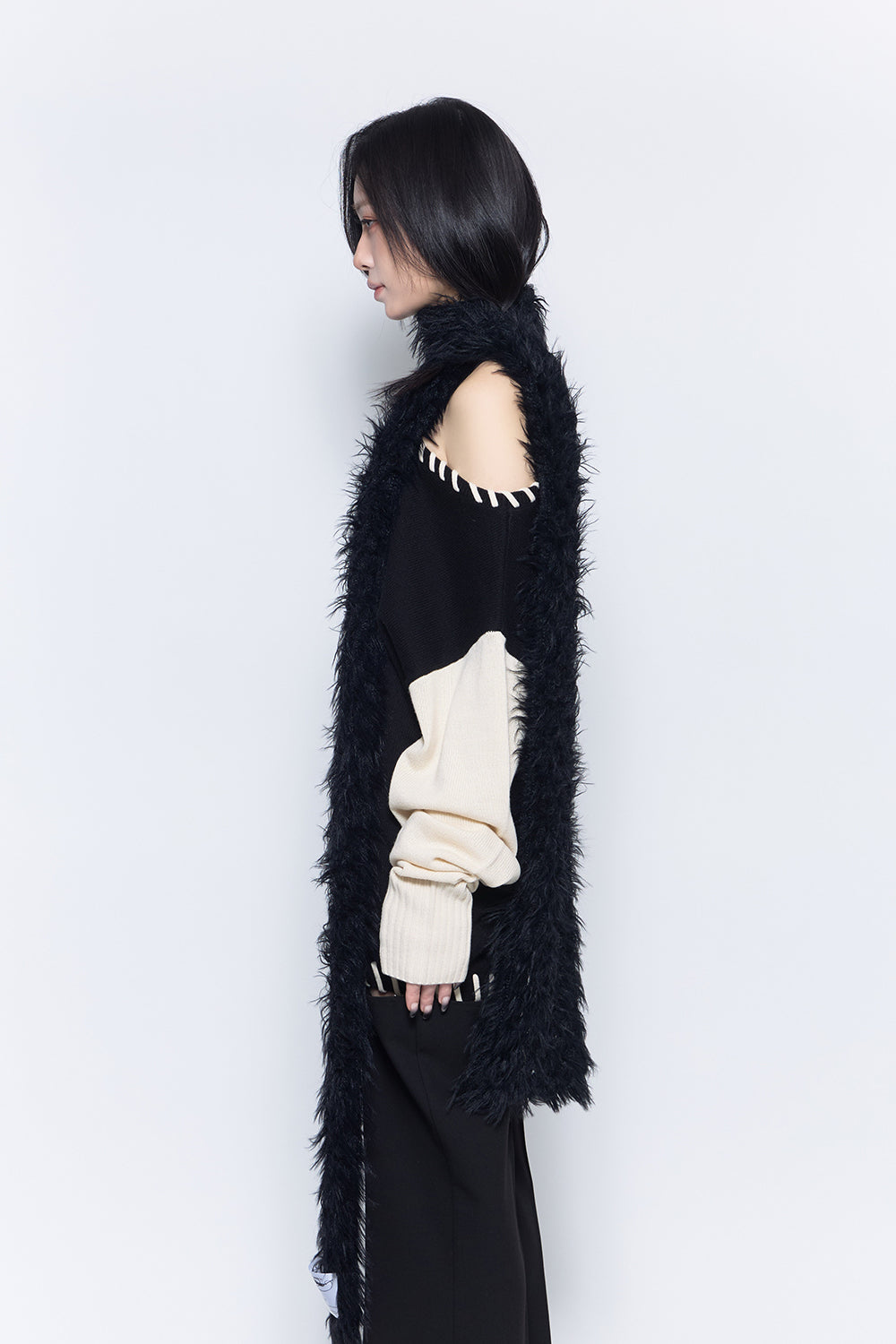 THEREDTHREAD / ザレッドスレッド】contrast stitch knit
