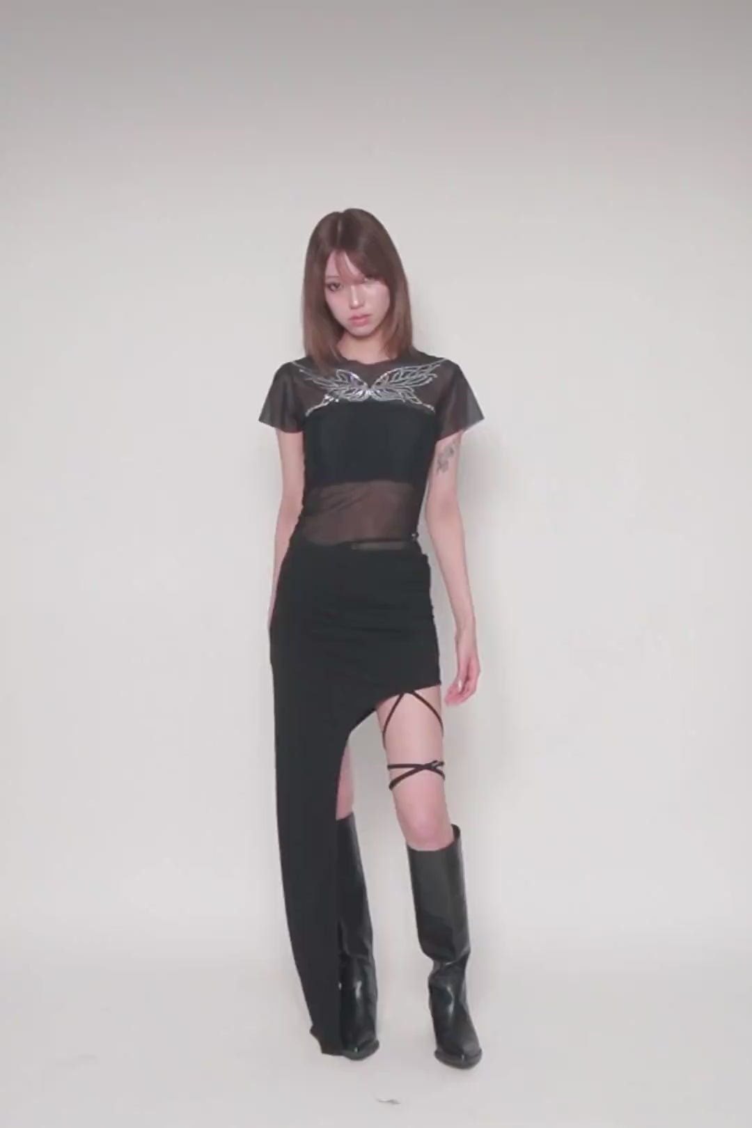 THEREDTHREAD】S curve skirt normal