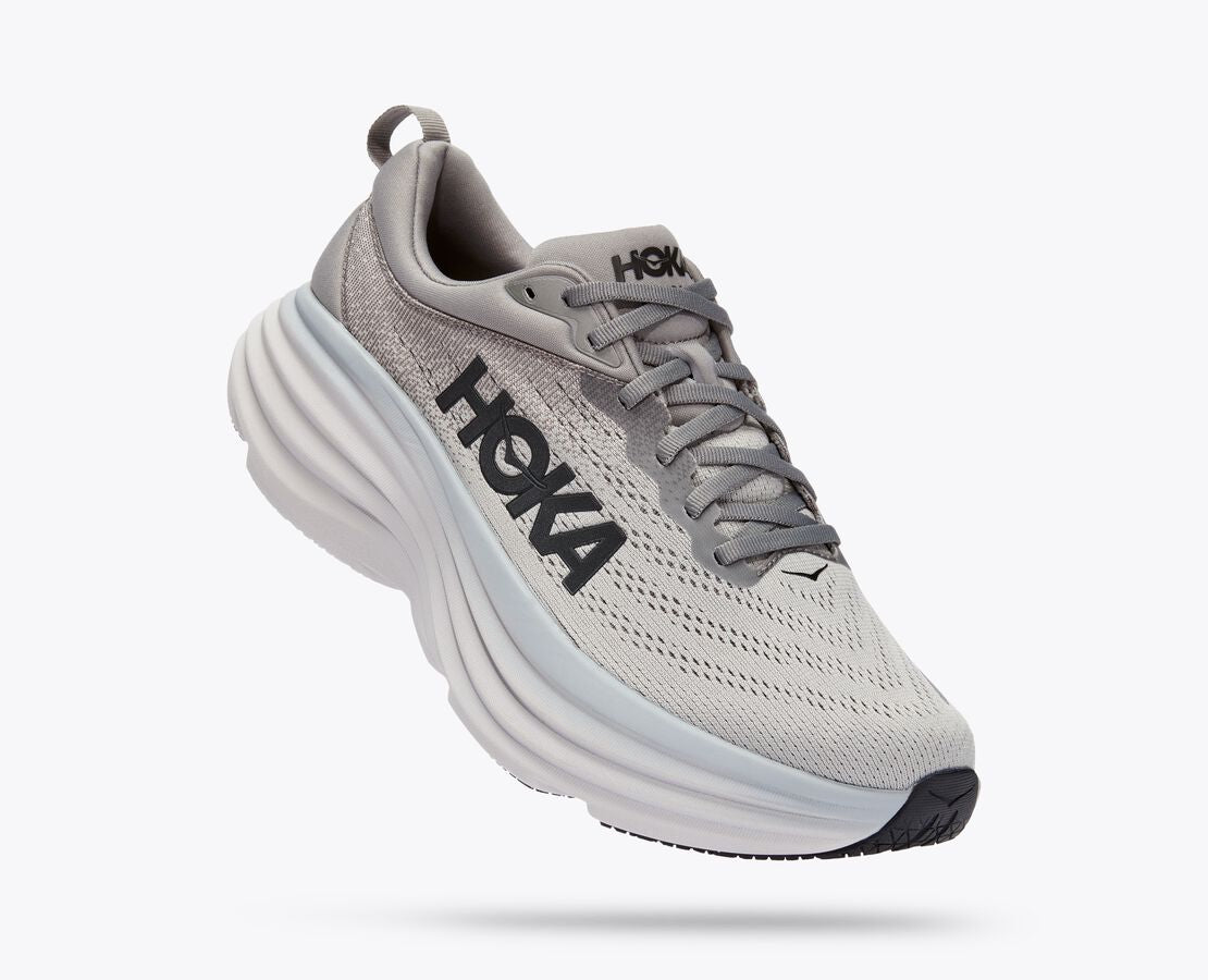 Hoka Mens Bondi 8-Sharkskin / Harbor Mist (1123202-SHMS) – The Run