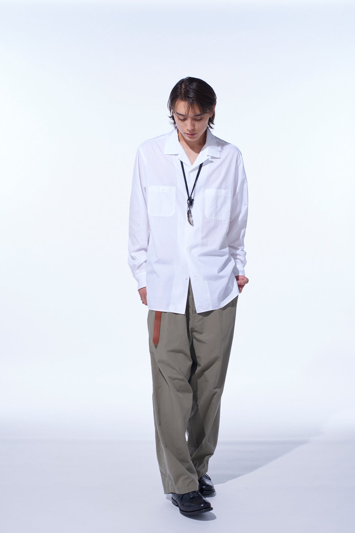 COTTON BROAD LOOSE-FIT OPEN COLLAR SHIRT – THE SHOP YOHJI YAMAMOTO