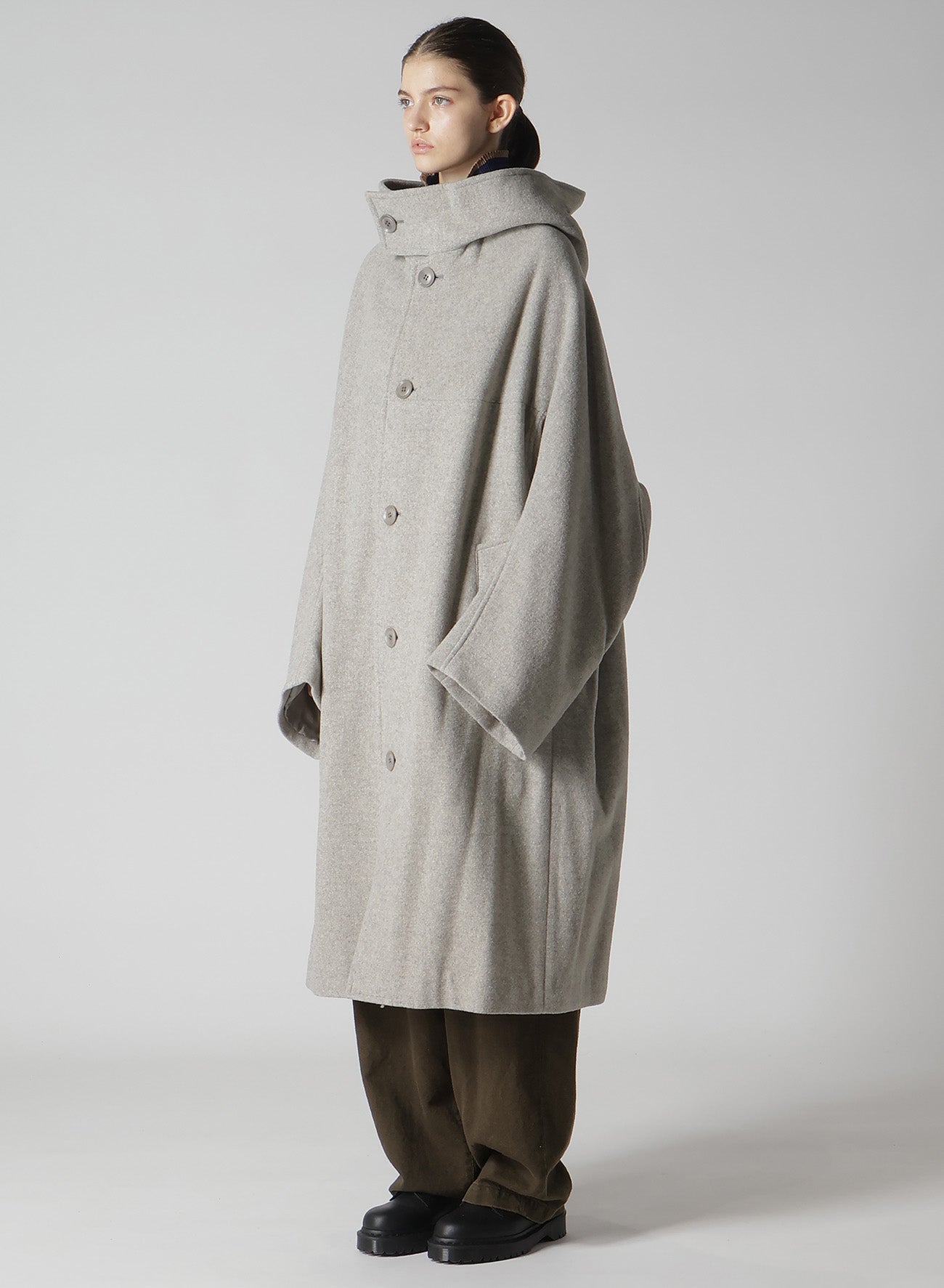 AIRY MOSSER LONG CAPE COAT – THE SHOP YOHJI YAMAMOTO
