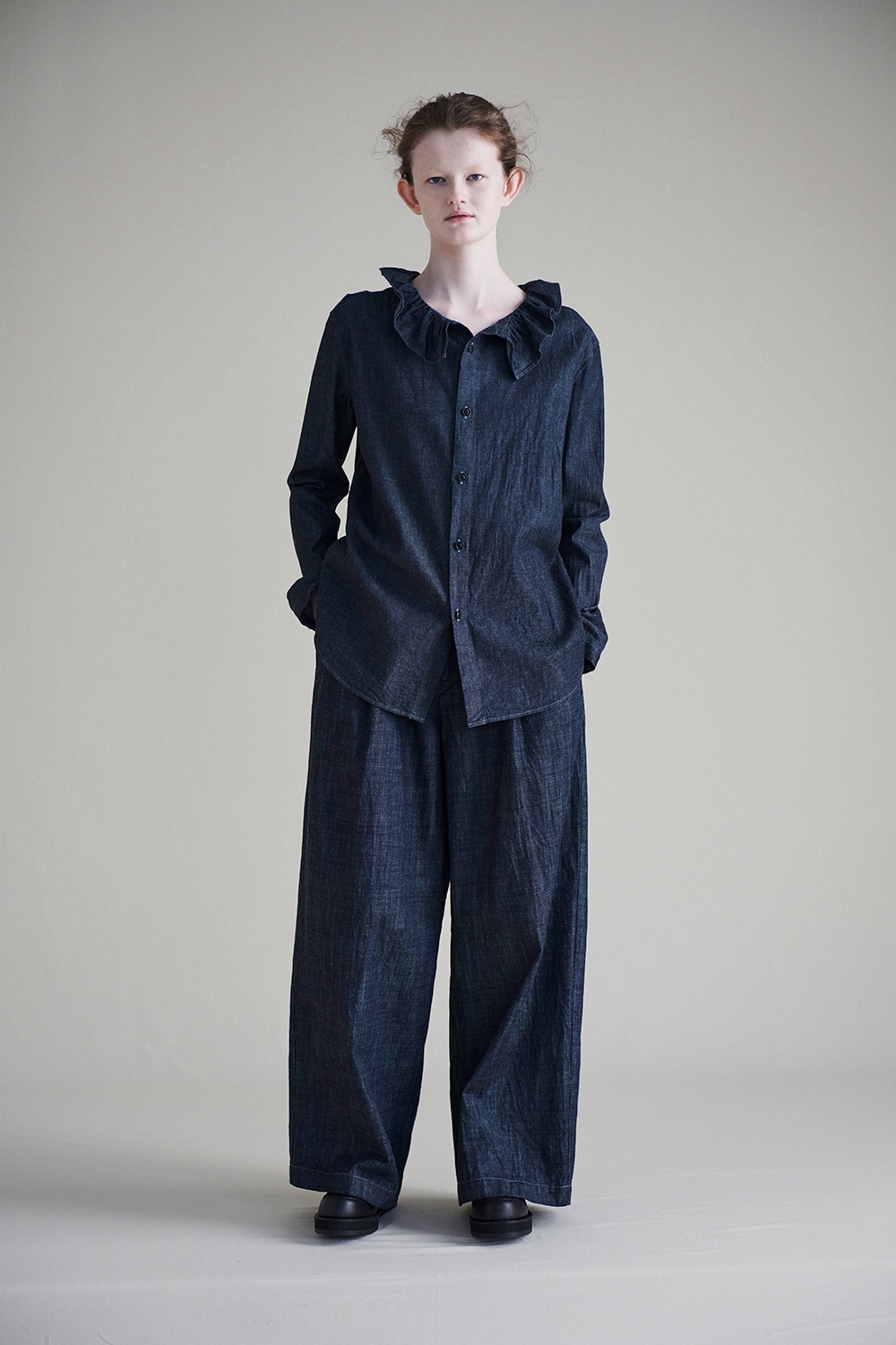 SOOMTH LEATHER PLATFORM SLIP-ONS(22.5 Black): Y's｜THE SHOP YOHJI