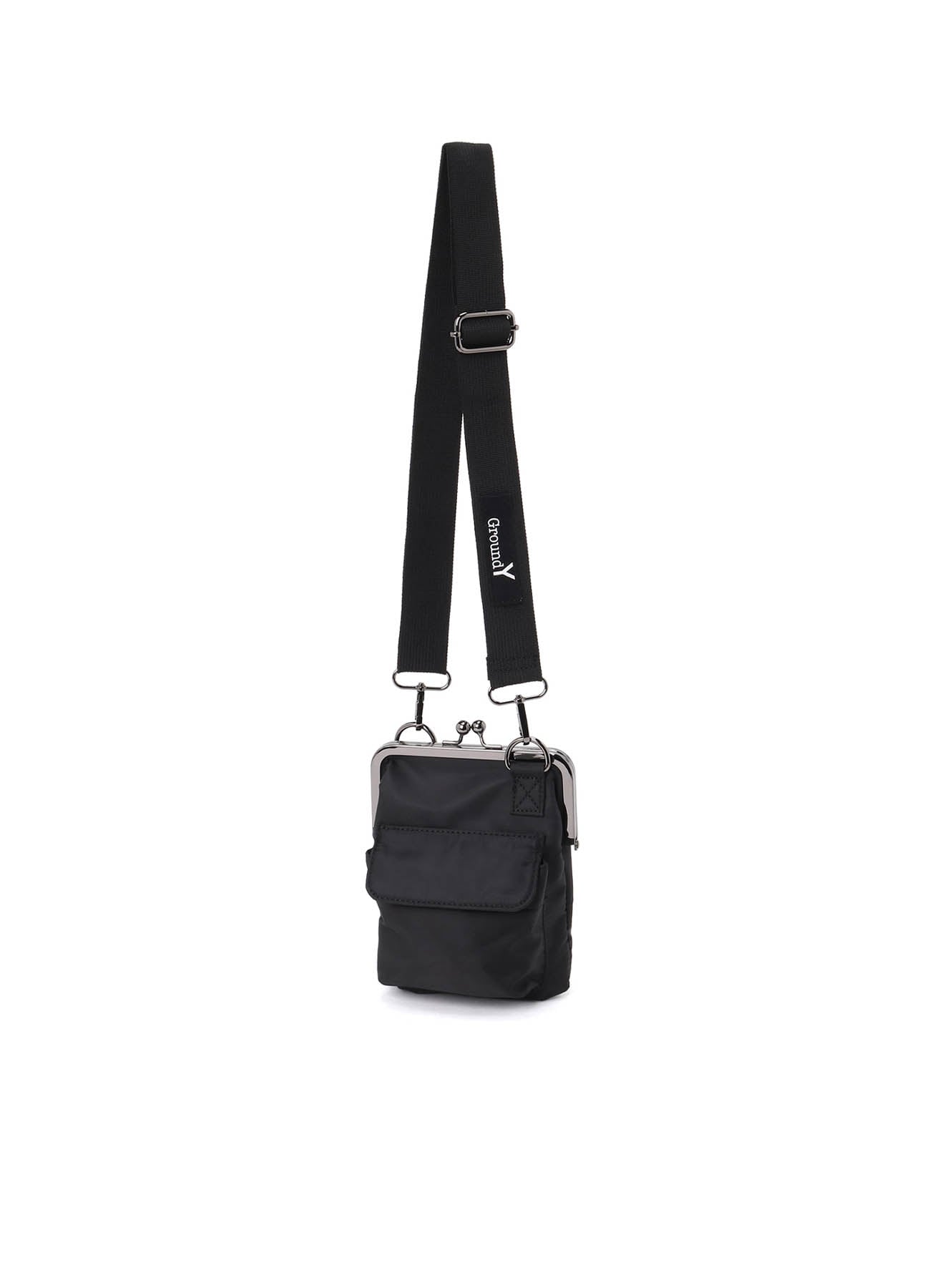 SHOULDER BAG WITH CLASP CLOSURE(FREE SIZE Black): Ground Y｜THE