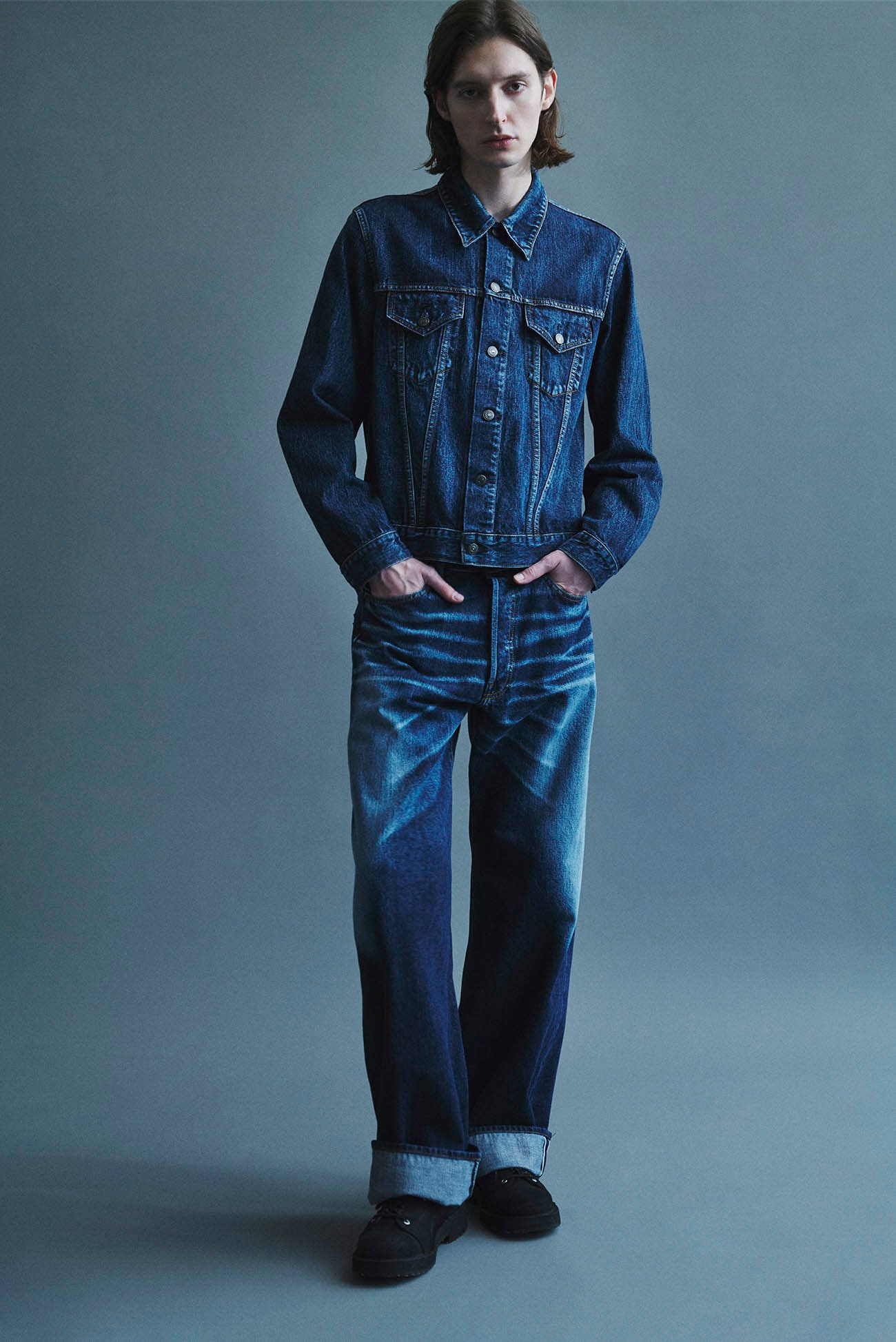SP 14OZ MW DENIM 5 POCKETS PANTS(S BLUE): Soldes｜THE SHOP YOHJI