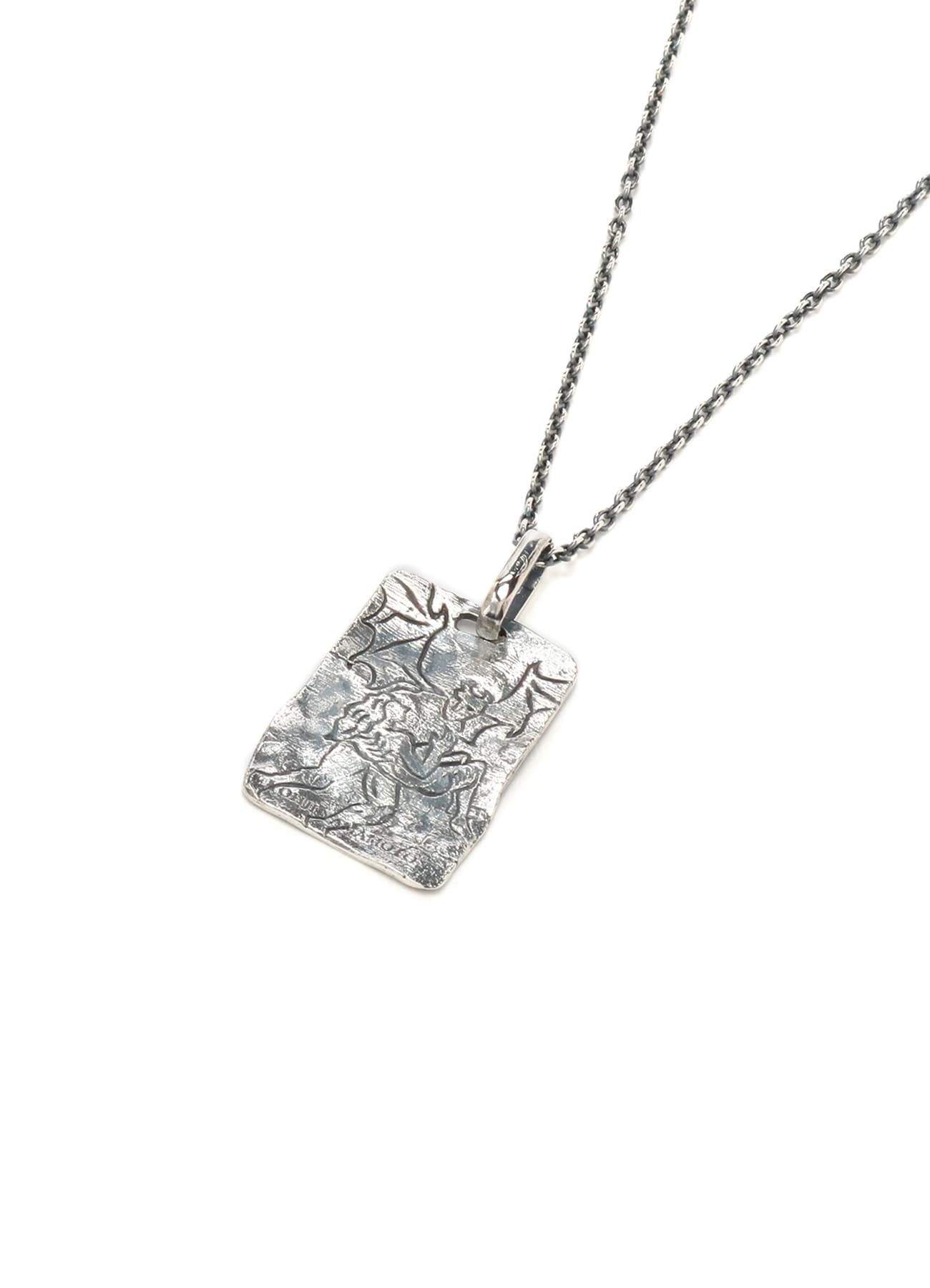 SILVER 950 DEVIL PLATE PENDANT(FREE SIZE Silver): GOTHIC YOHJI