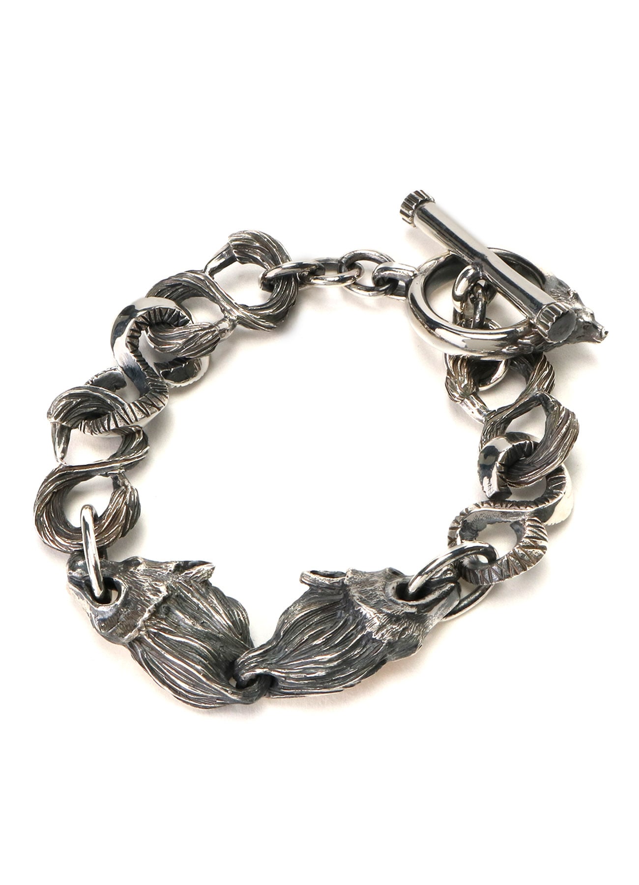 SILVER 950 WOLF BRACELET(FREE SIZE Silver): GOTHIC YOHJI YAMAMOTO