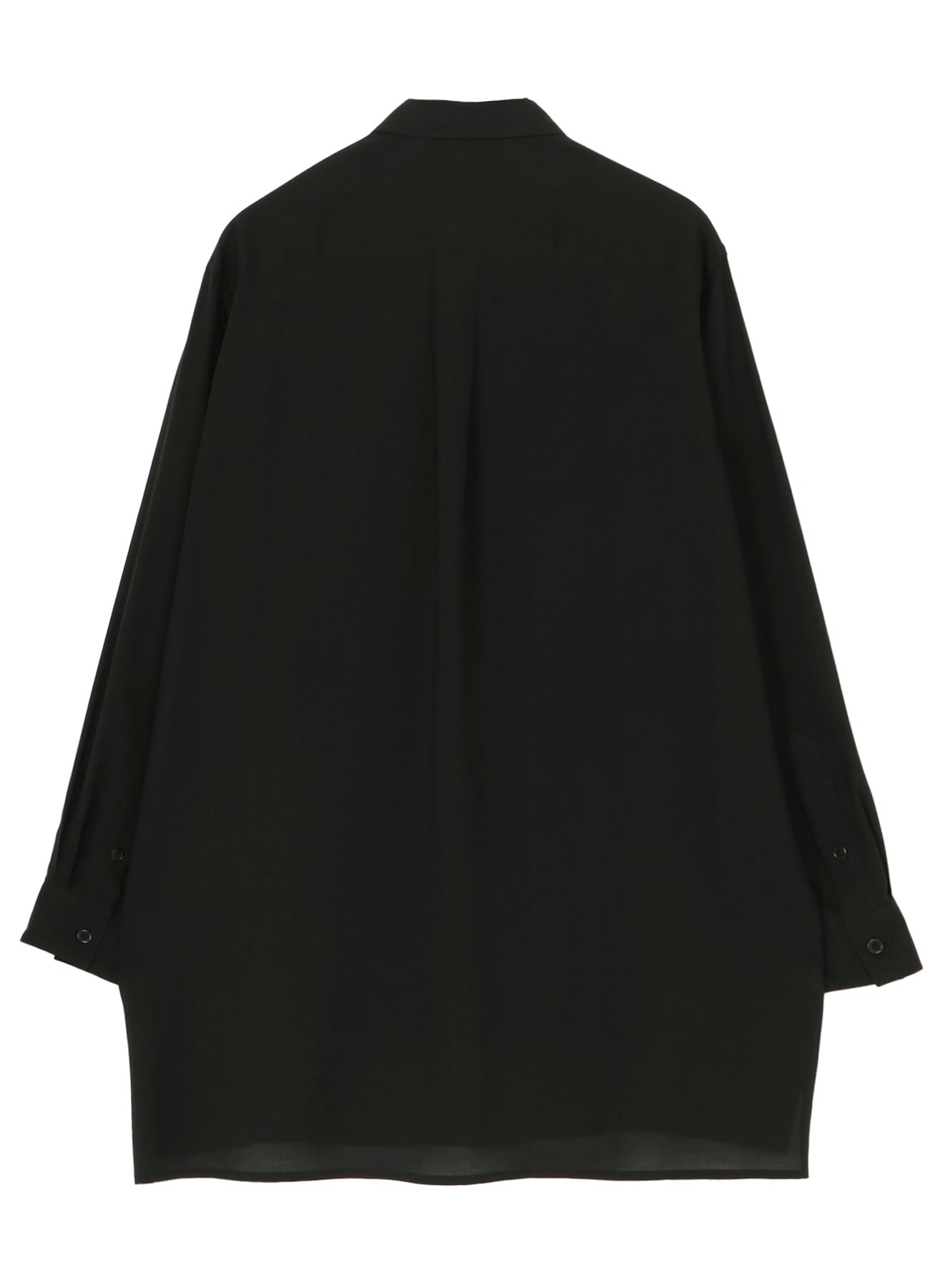 CELLULOSE LAWN STANDARD BIG SHIRT(S Black): Yohji Yamamoto POUR