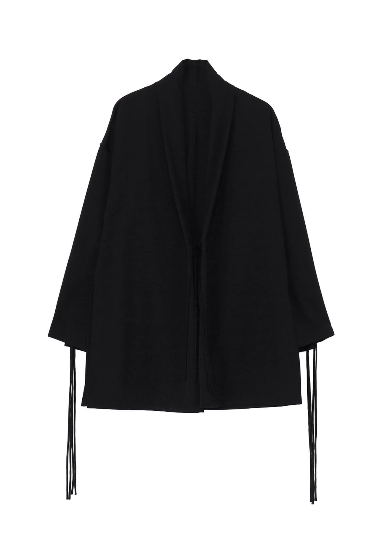 WOOL GABARDINE CHINA BUTTUN SCARF JACKET(S Black): Yohji Yamamoto