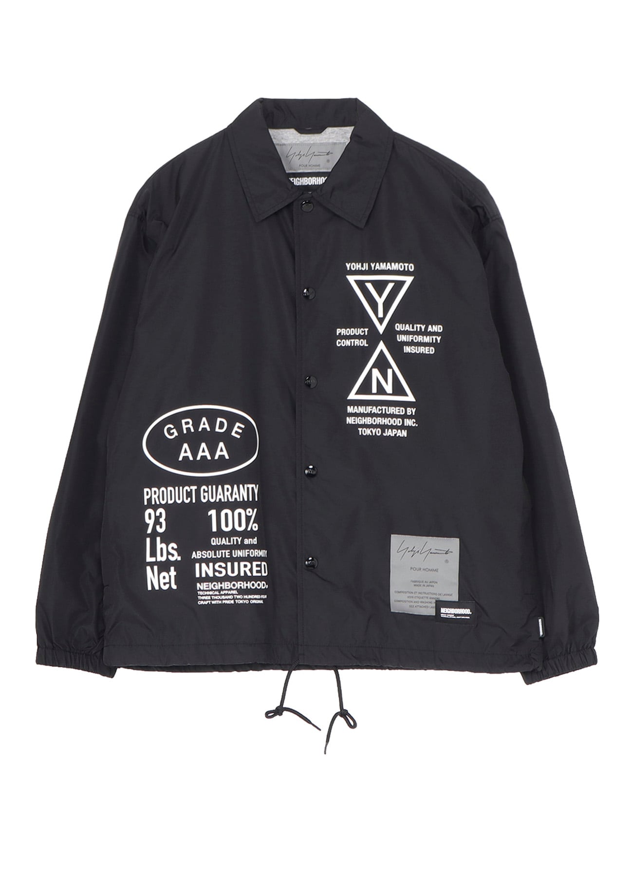 YOHJI YAMAMOTO × NH WINDBREAKER JACKET(S Black): Yohji Yamamoto