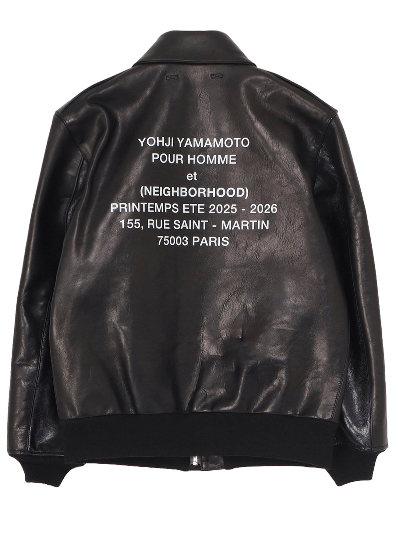 YOHJI YAMAMOTO × NH LEATHER JACKET(S Black): Yohji Yamamoto POUR