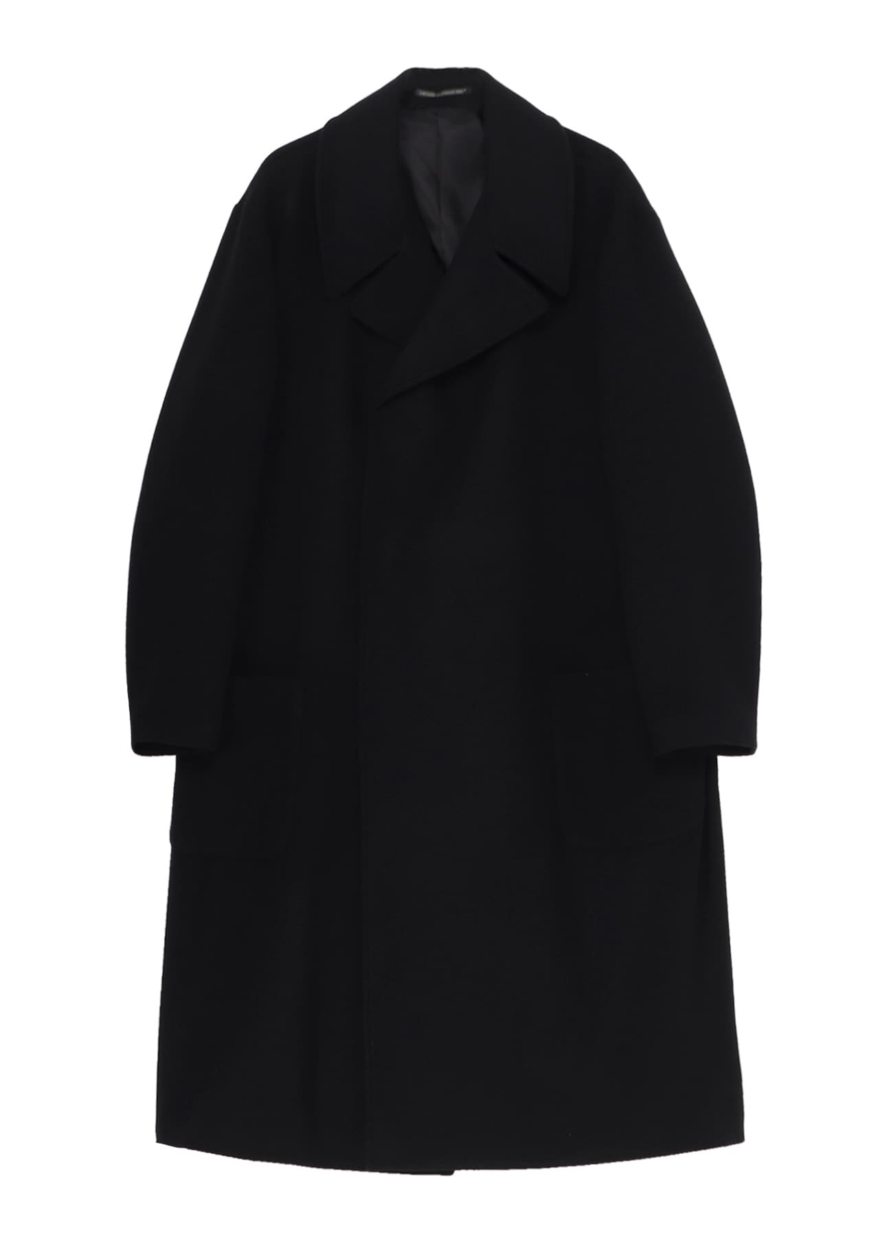 AIRY MOSSER SNAP BUTTON LONG COAT(XS Black): Yohji Yamamoto POUR