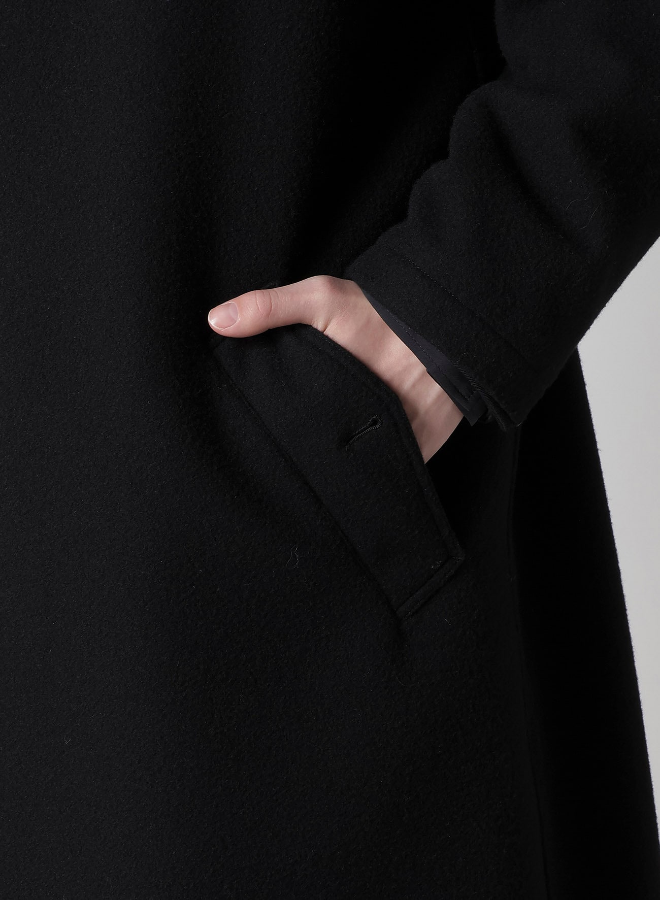 AIRY MOSSER HOODED COAT(XS Black): Yohji Yamamoto POUR HOMME｜THE
