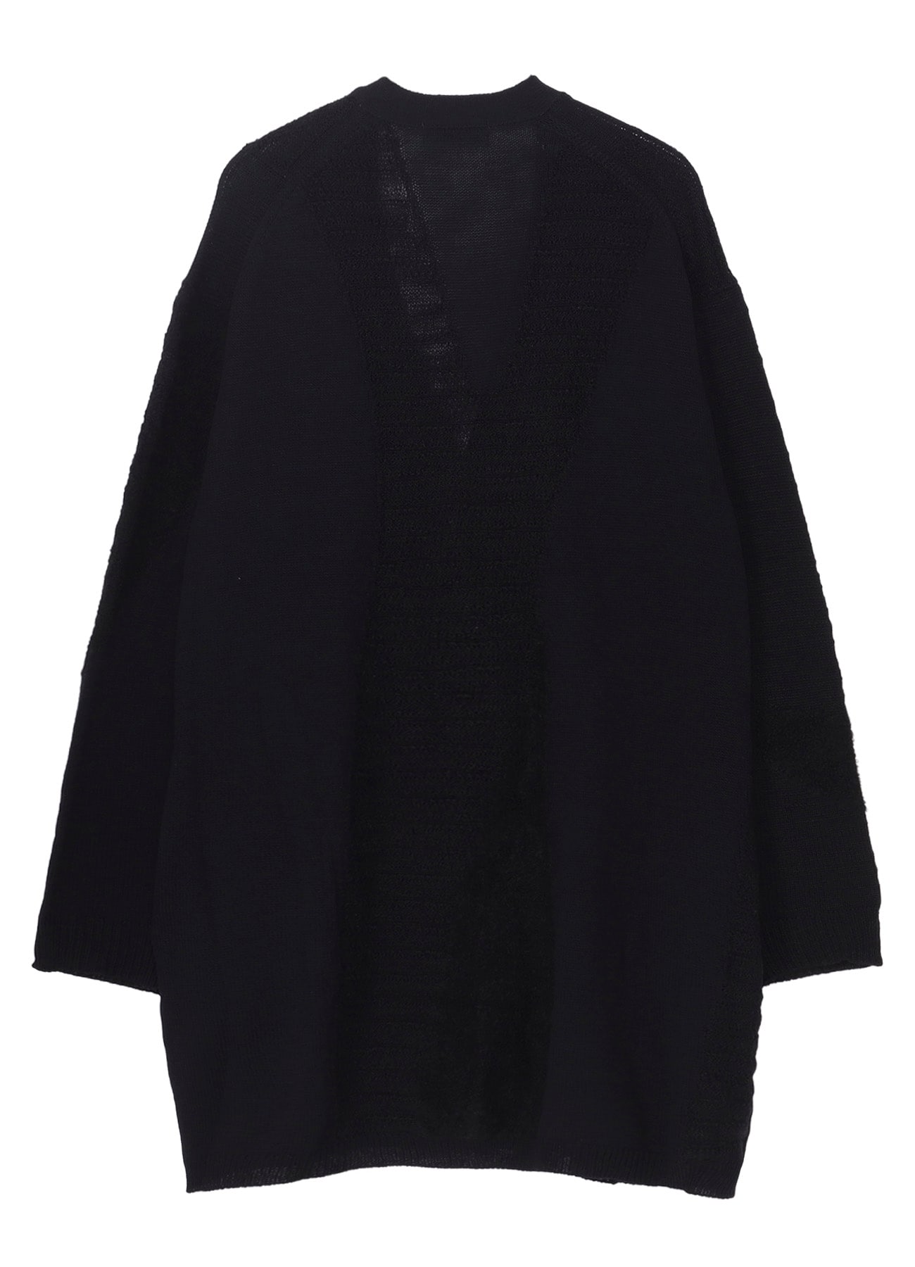 5G1P COMBINATION KNIT COMBINATION V NECK CARDIGAN(FREE SIZE Black