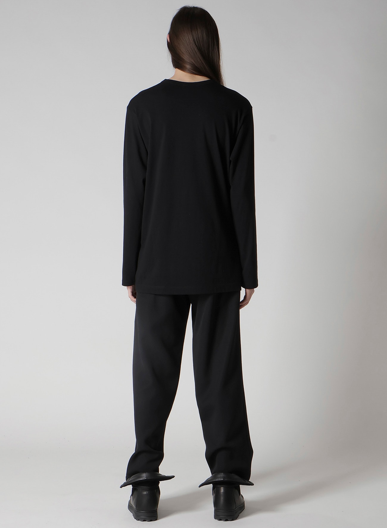 30/-COMBED SINGLE JERSEY BASIC LONG SLV PT B(FREE SIZE Black