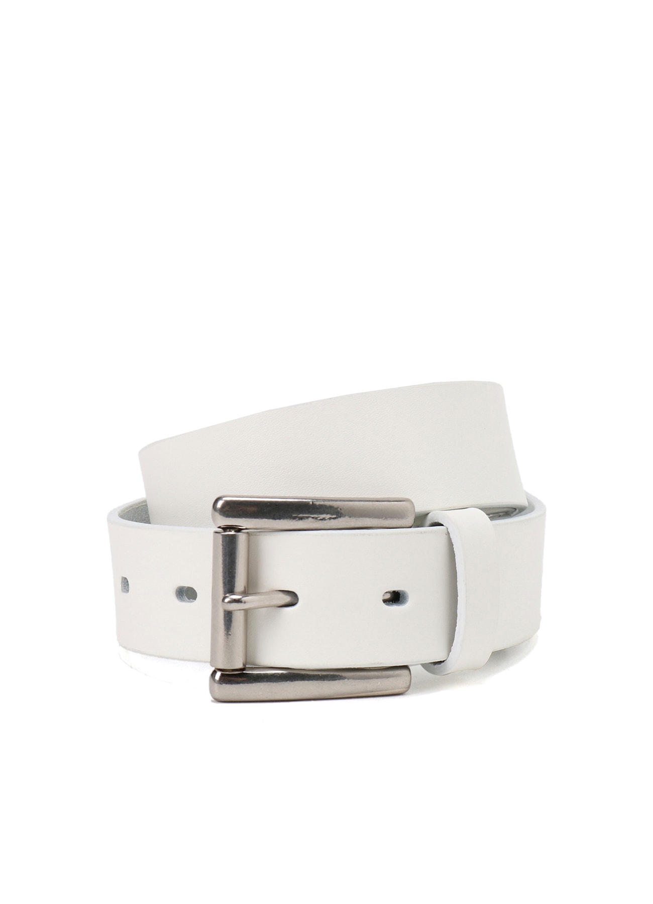 WHITE LEATHER 30MM PLAIN BELT(S White): Vintage｜THE SHOP YOHJI