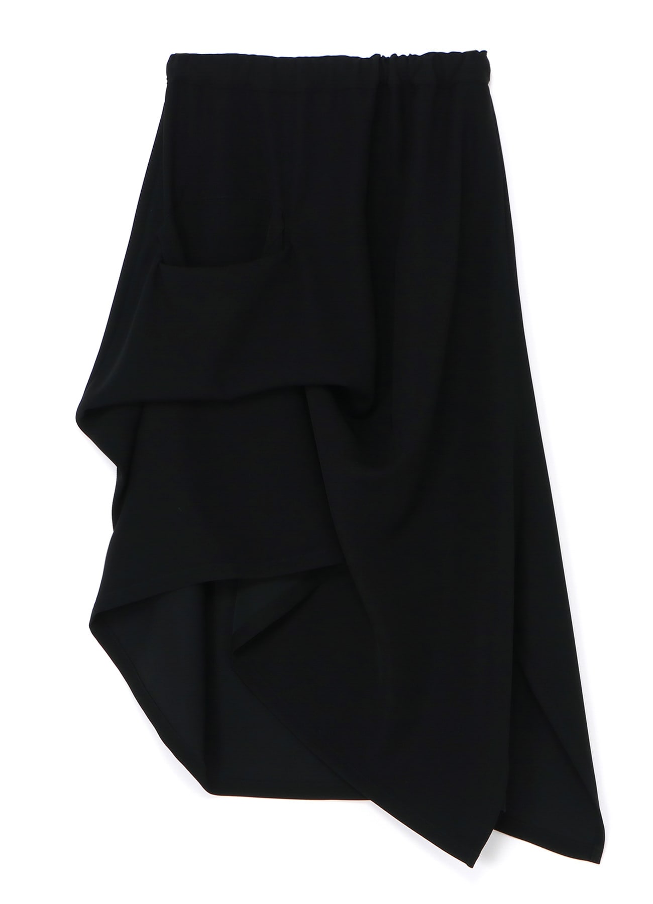 DOUBLE SATIN IRREGULAR HEM SKIRT(S Black): LIMI feu｜THE SHOP
