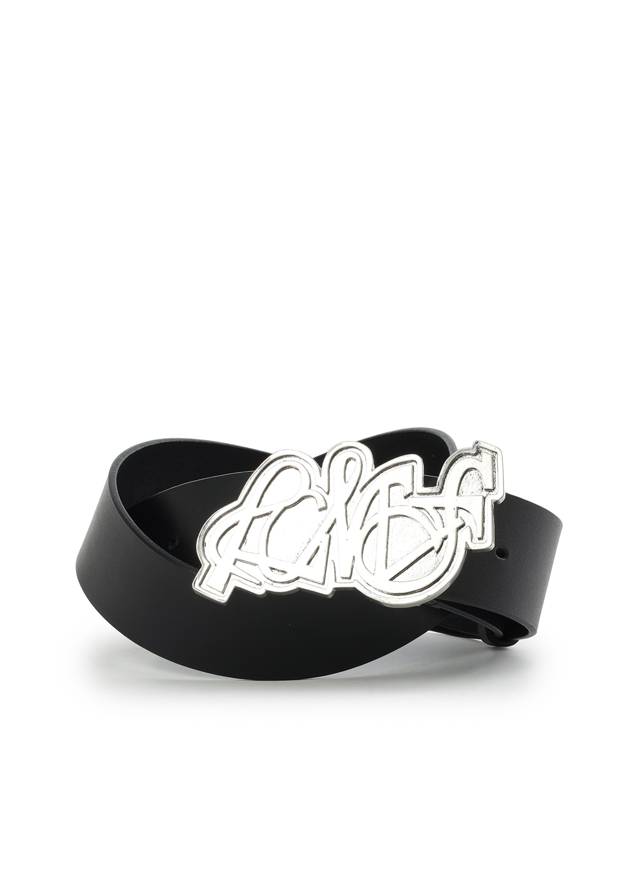 DRY LEATHER LOGO BELT(FREE SIZE Black): LIMI feu｜THE SHOP YOHJI