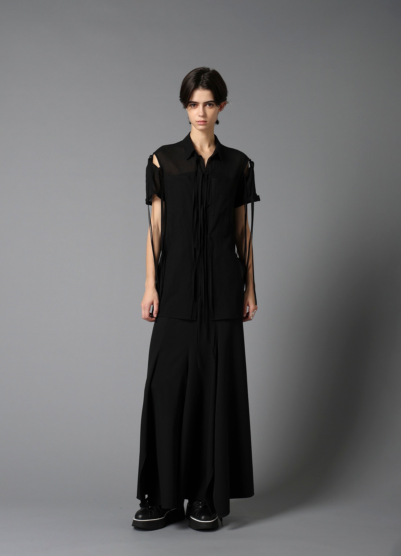 W/GABARDINE F FLARE SKIRT(XS Black): LIMI feu｜THE SHOP YOHJI YAMAMOTO