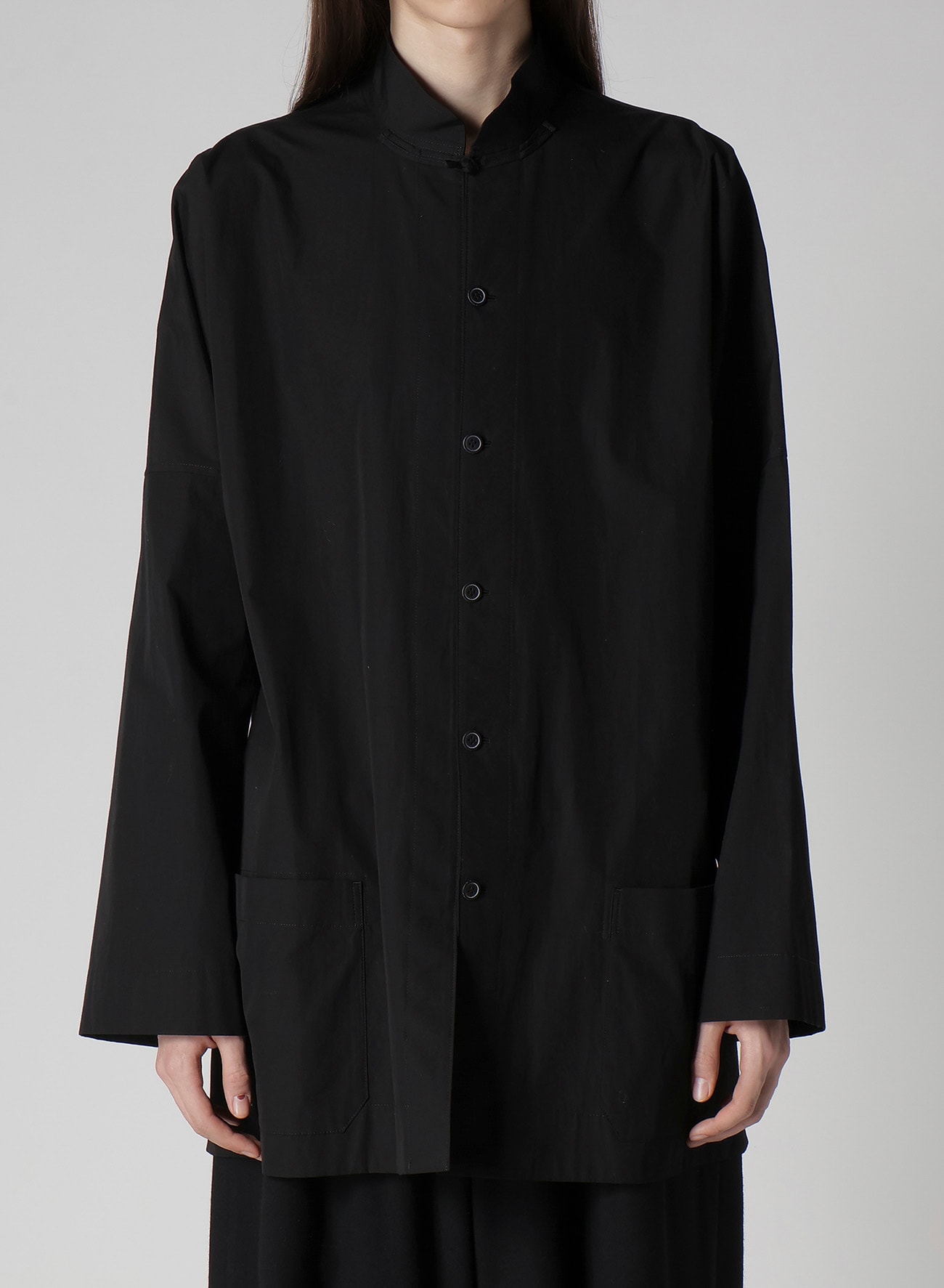 100/2 BROAD CHINA SHIRT(S Black): Soldes｜THE SHOP YOHJI YAMAMOTO
