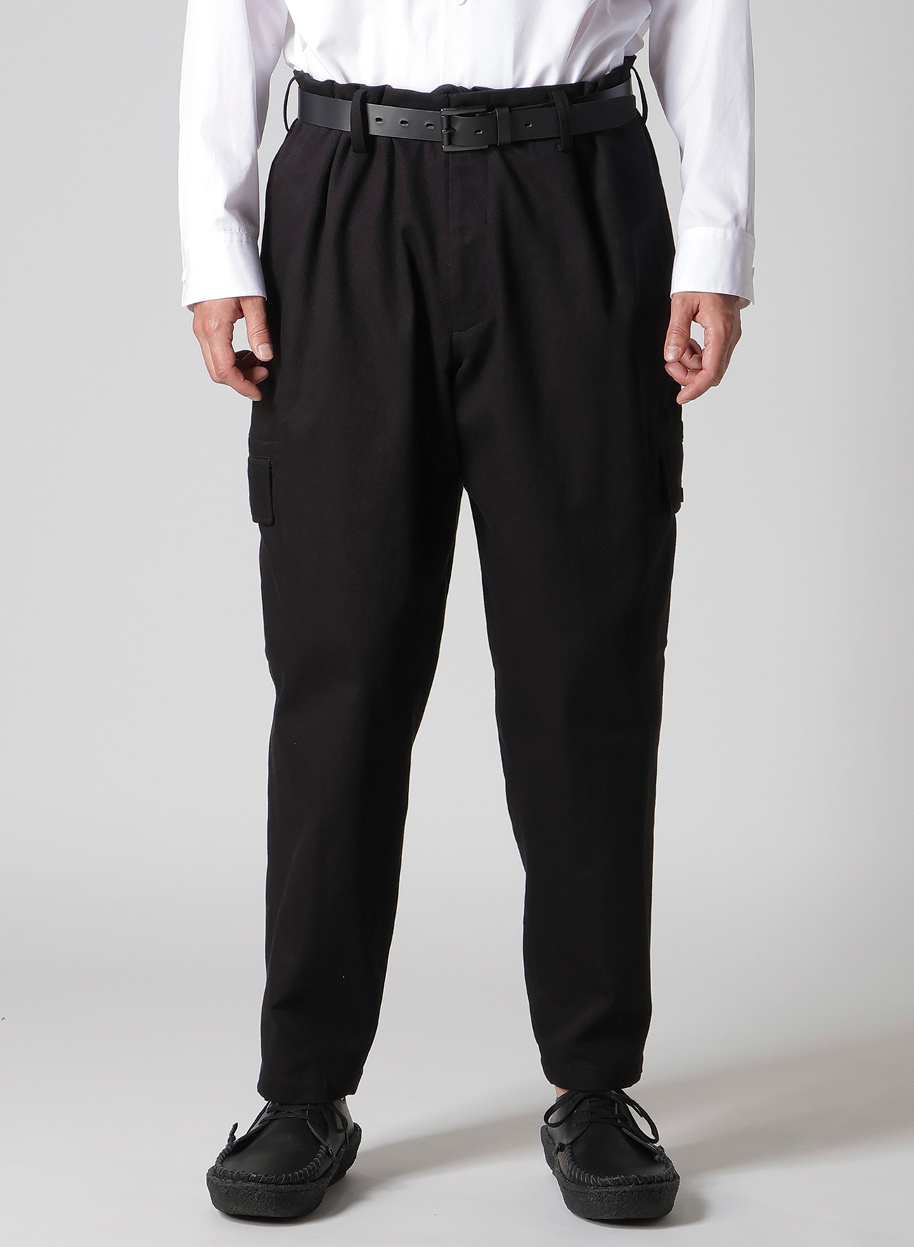 KATSURAGI PANTS WITH BOTH SIDE FLAP POCKET(XS Black): Y's for men