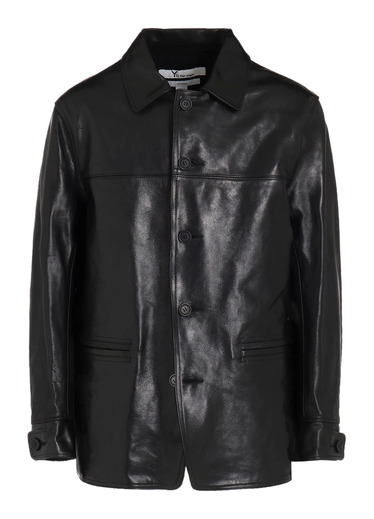 Y's for men × MASSES】HORSE LEATHER CAR COAT(S Black): Y's for men