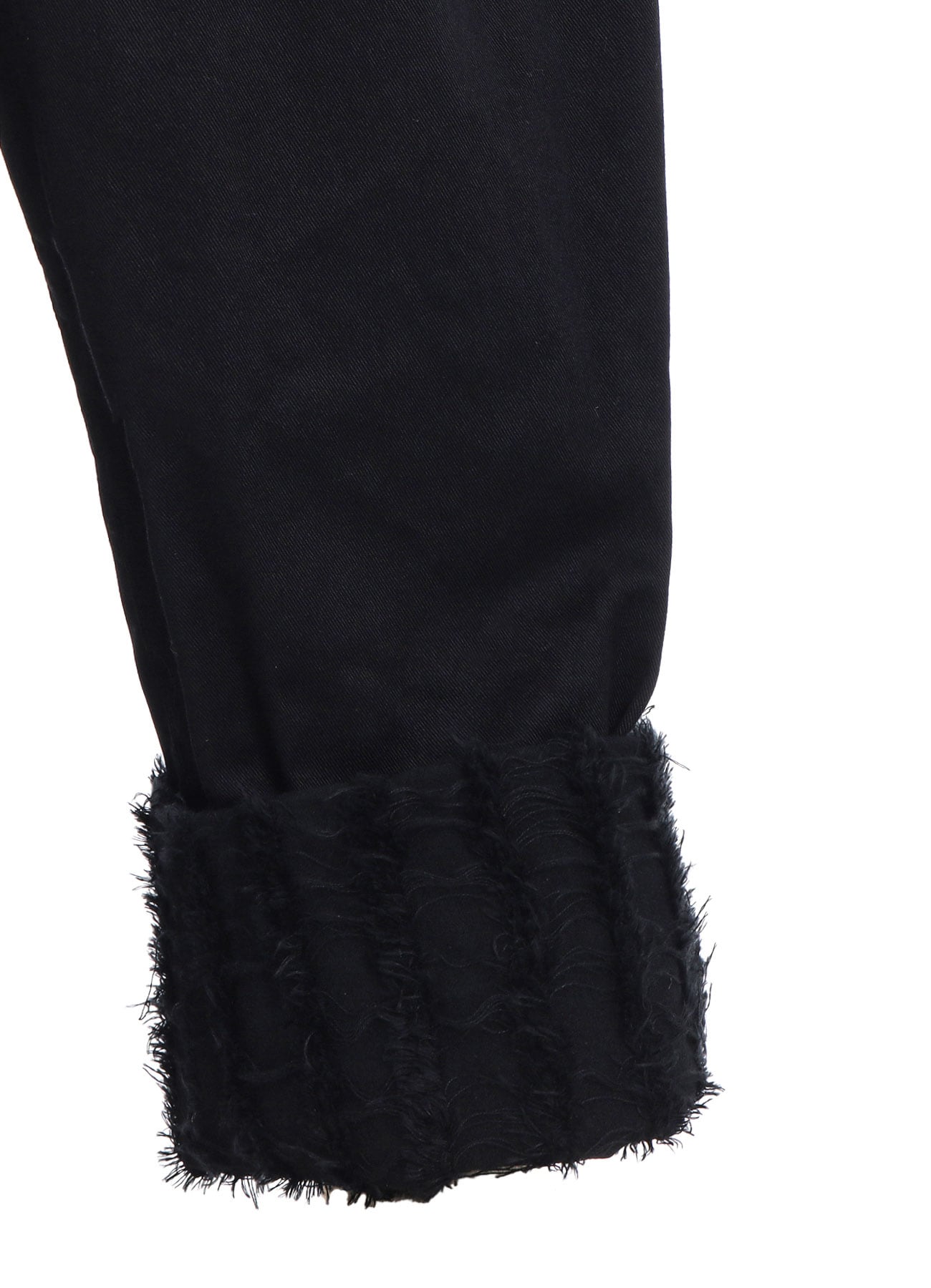 JACQUARD FRINGE STRIPE WIDE PANTS(M Black): S'YTE｜THE SHOP YOHJI