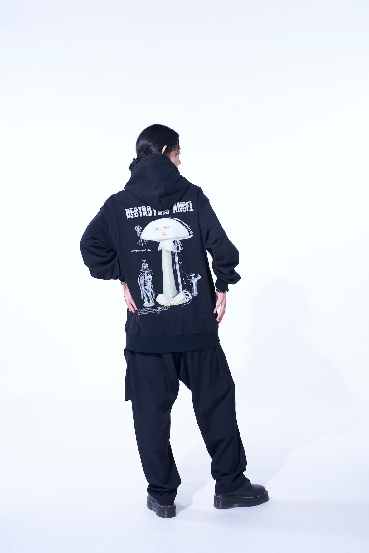 S'YTE x KOICHI IYODA ARTWORK PRINTED HOODIE -Destroying Angel-(S