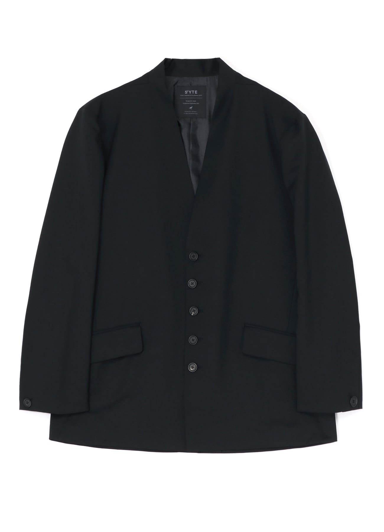 T/W GABARDINE COLLARLESS JACKET(M Black): S'YTE｜THE SHOP YOHJI