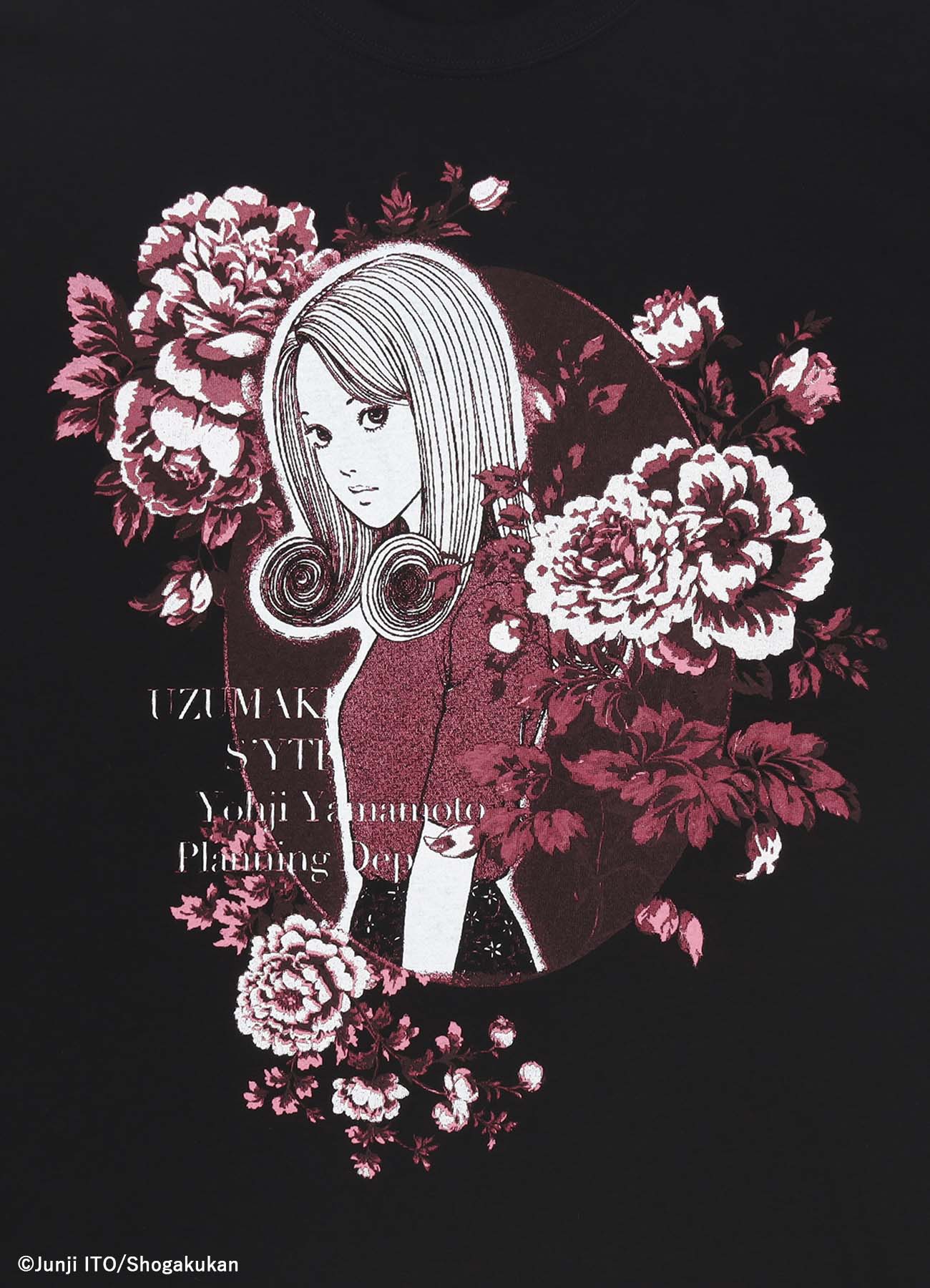 S'YTE × Junji ITO -UZUMAKI- FLOWER AND KIRIE GRAPHIC T-SHIRT(S