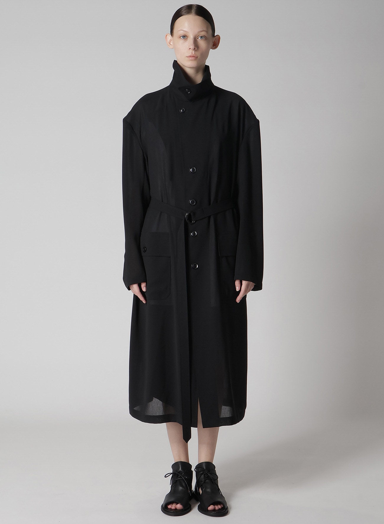 PE/STRONG TWISTED CLOTH BIG JACKET(XS Black): Vintage 1.1｜THE