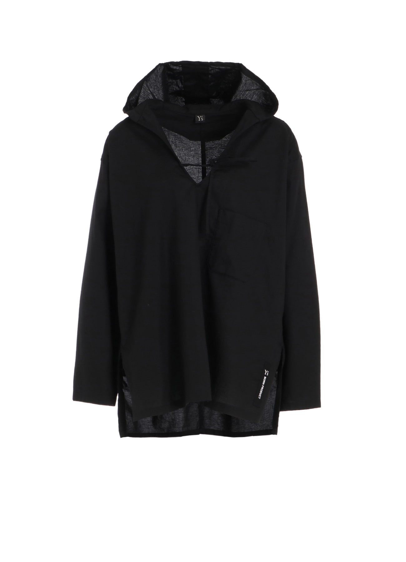 Y's BORN PRODUCT] THIN COTTON TWILL HOODIE PULL OVER(XS Navy): Y's