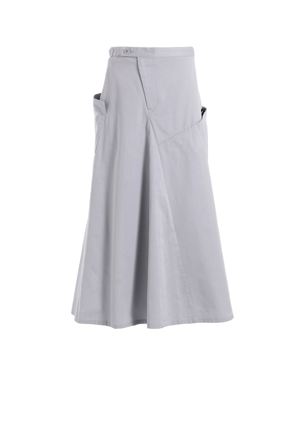 Y's BORN PRODUCT] COTTON TWILL SKIRT WITH GUSSET(XS Black): Y's