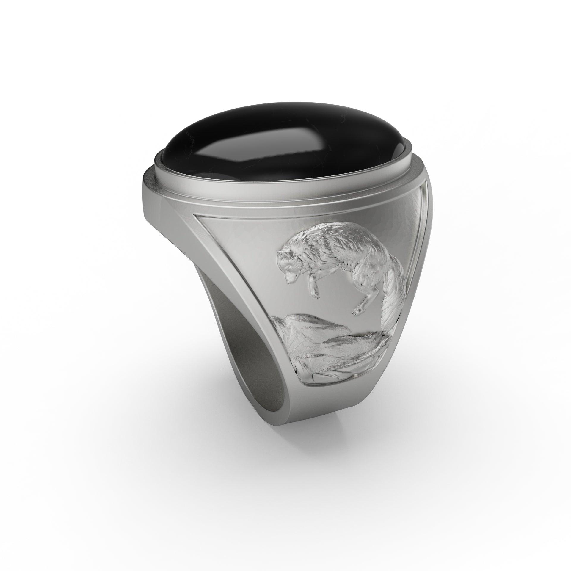 Wolf Onyx Ring – Theswaf