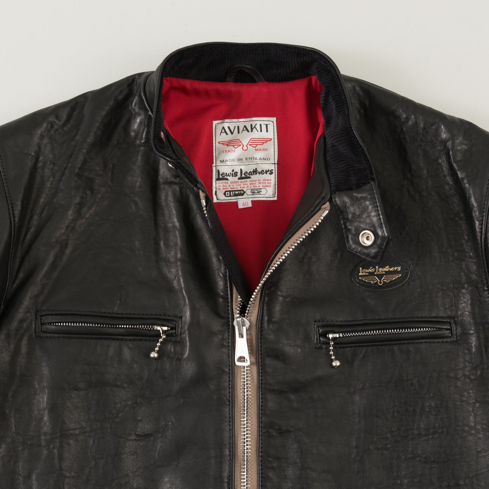 Lewis Leathers Super Sportsman in Black Sheepskin - The Stronghold