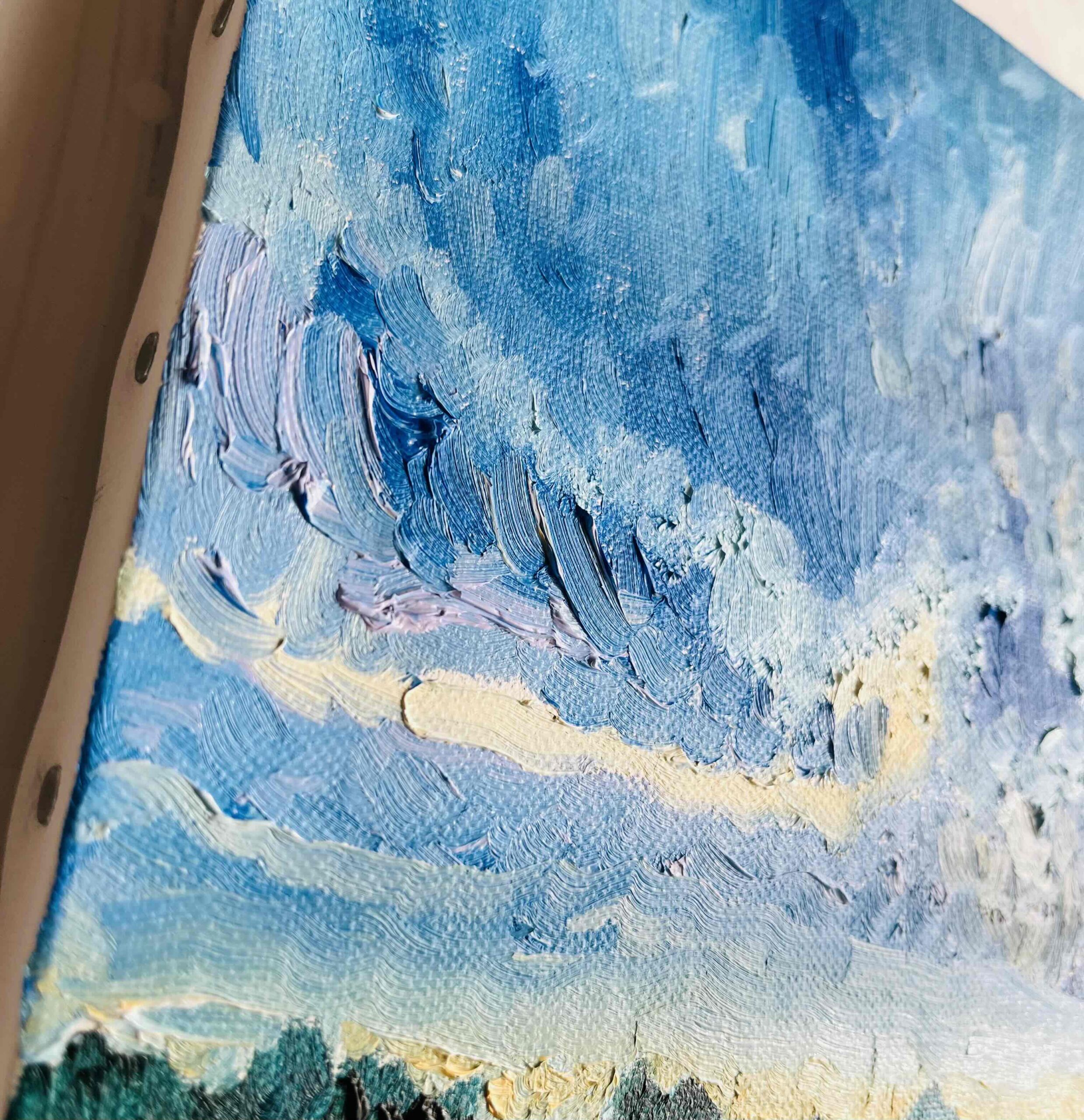 原画「夏の終わりの朝2」F3・油彩 | かいがのみせあかちゃん