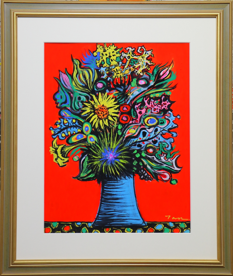 Flowers」(NO.2436) 6号Fアｰトメｰタｰで40.175円(絵の面積の計り売りの