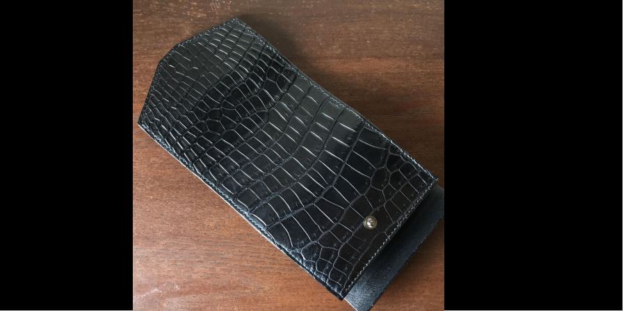 three2four pocket クロコ three2four | 総手縫いオリジナル革製品