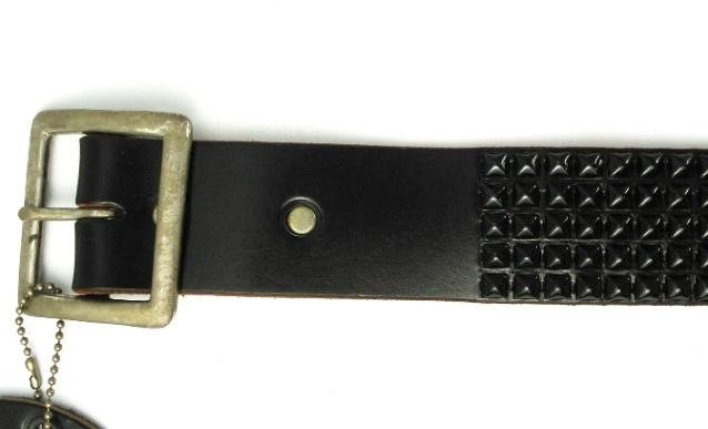 HTC(Hollywood Trading Company) #14 5 row Pyramid Black Studs Belt