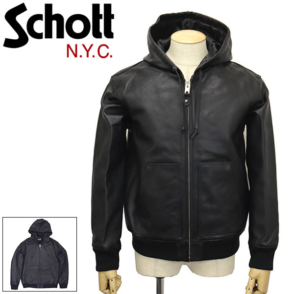 正規取扱店 Schott (ショット) 3111054 LEATHER FULL ZIP PARKA レザー
