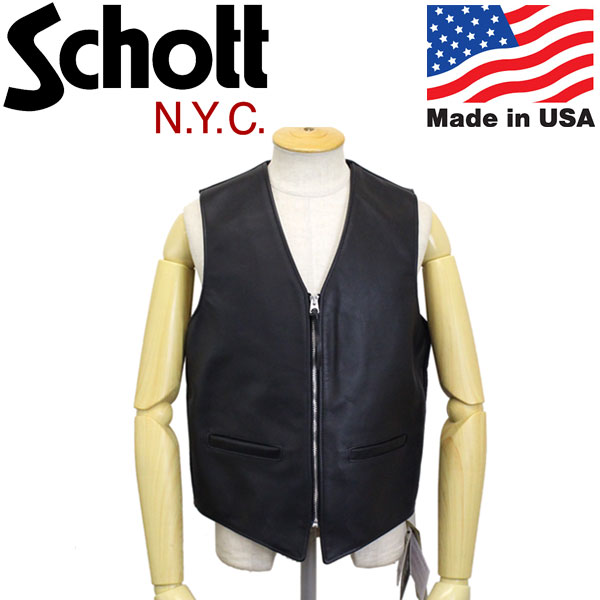 正規取扱店 Schott (ショット) 693V Zip Front MC Vest ジップフロント