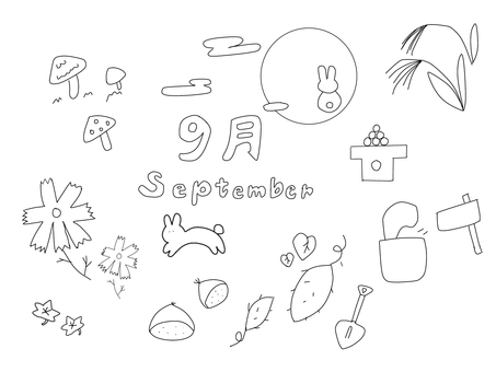 8月イラスト セット 夏イラスト - No: 24082122｜無料イラスト・フリー