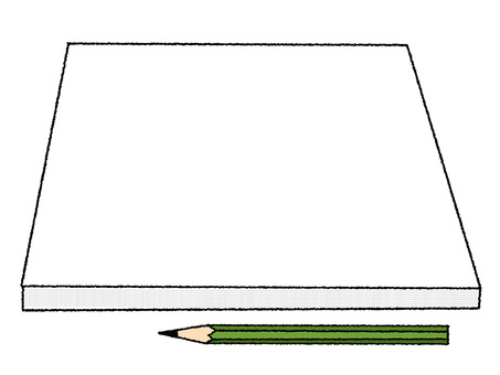 鉛筆と紙イラスト - No: 25878524｜無料イラスト・フリー素材なら