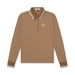 WOMEN リブポロシャツ ホワイト