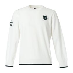 MEN シーズナルニットプルオーバー ダークグリーン