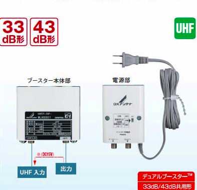 楽天市場】dxアンテナ uhfブースター bu433d1の通販
