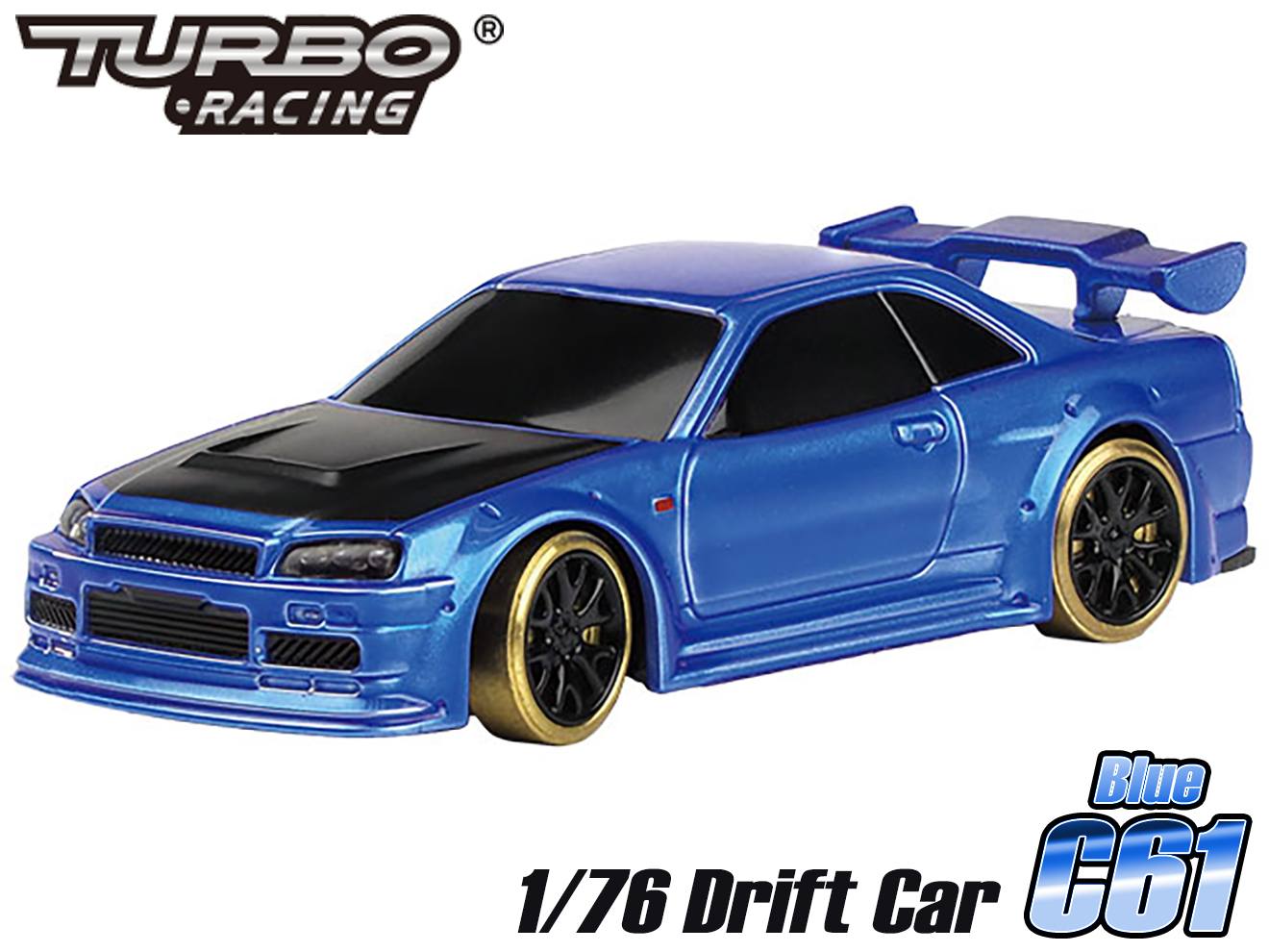 楽天市場】TURBO RACING 1/76スケール ドリフトカー C65シルバーグレー