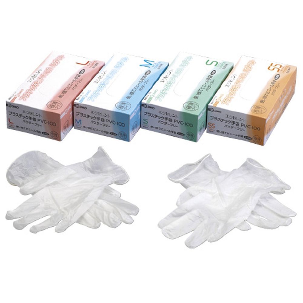 楽天市場】エクセレントプラスチック手袋pvc−100の通販