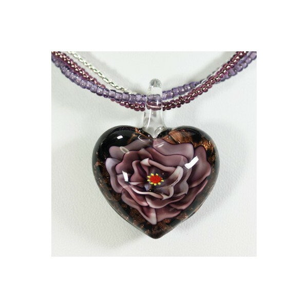 楽天市場】ベネチアンガラス ペンダント ハートの通販